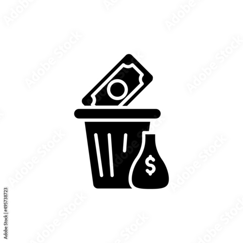 Money Waste icon in vector. logotype