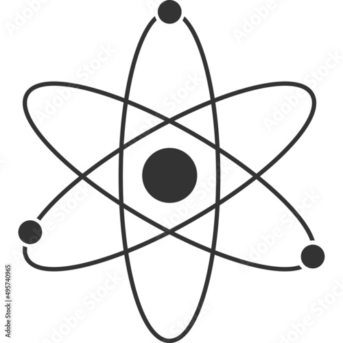 MoA molecule, atom, or symbol of chemistry. Vector image.