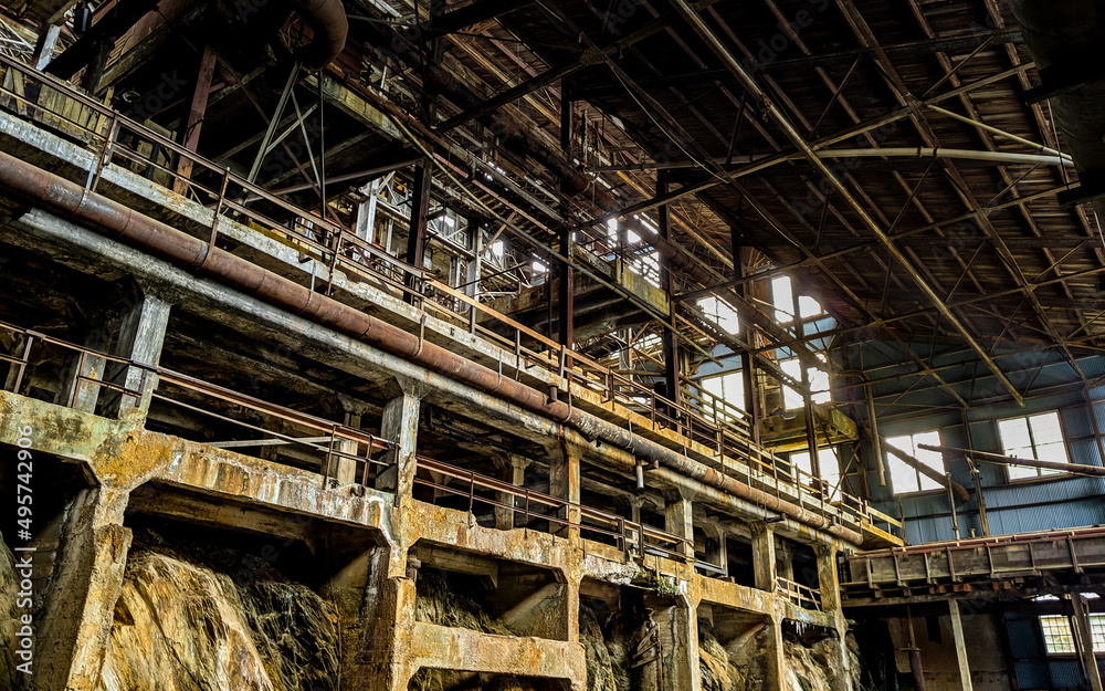 retired industrial mine interior