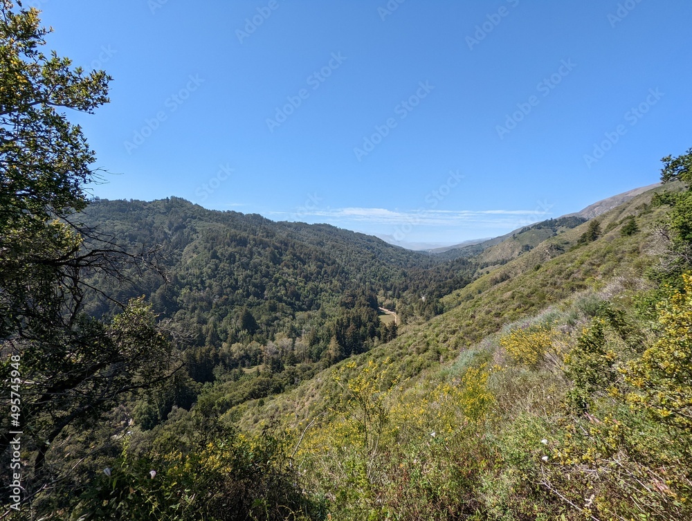 landscape with blue sky