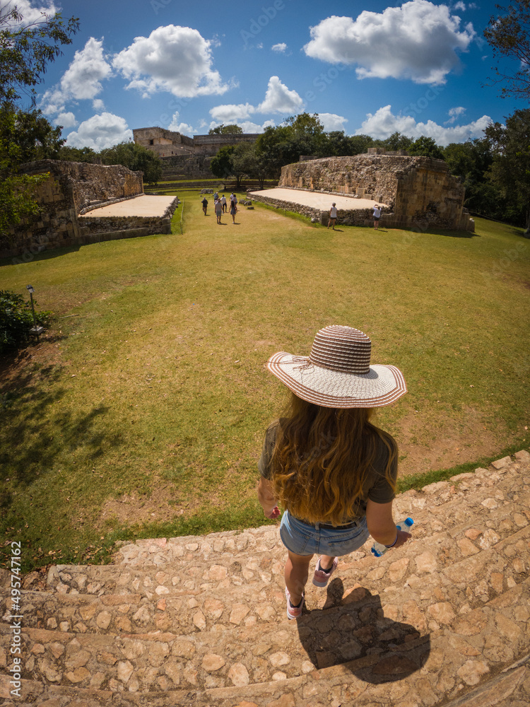 Mayan ruins in méxico. Ball game Court