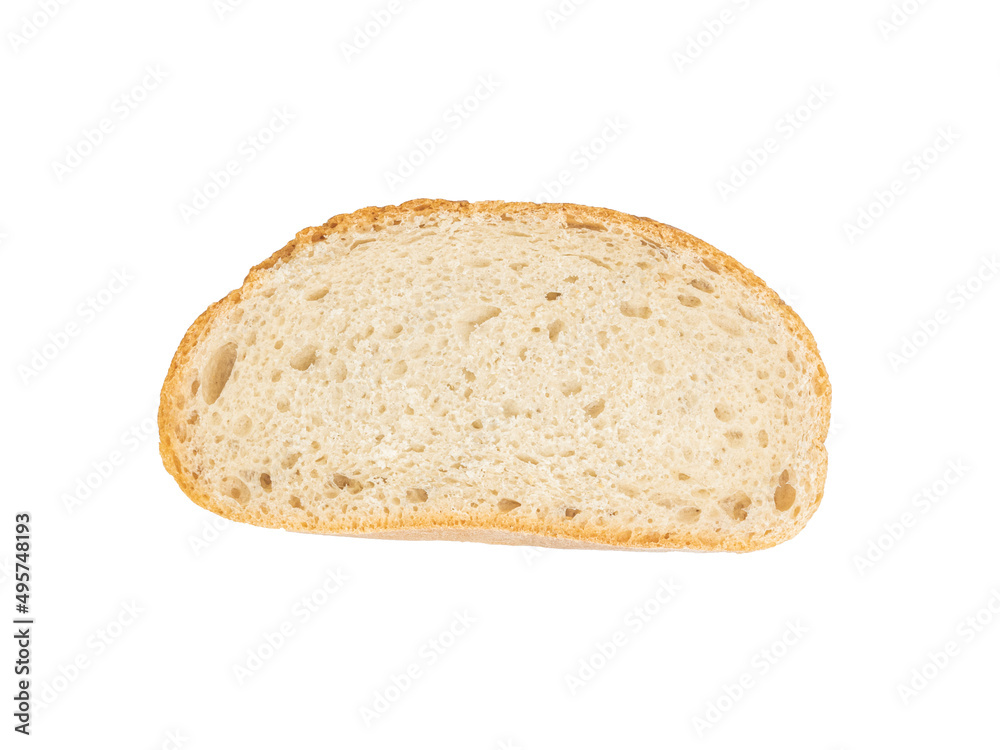 sliced bread isolated on white