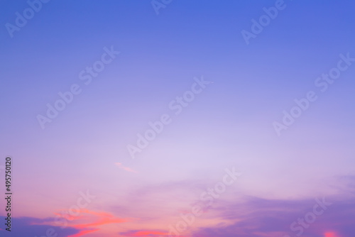 clouds and sky in the evening,Beautiful cloud at sunset  © banjongseal324