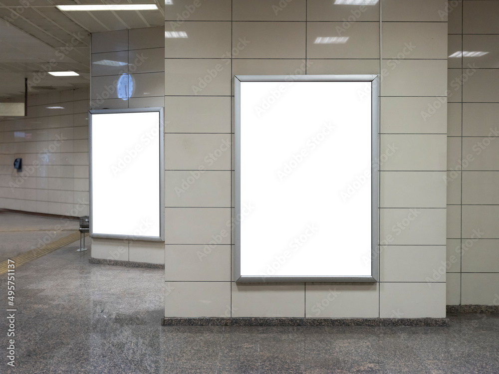 Fototapeta premium blank billboard background, front view