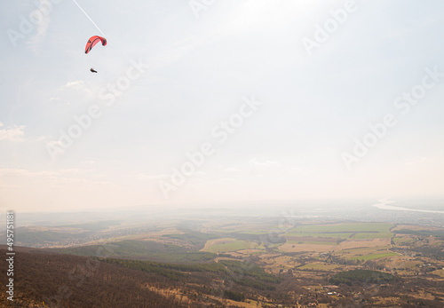 paragliding outdoor on-mountain in nature