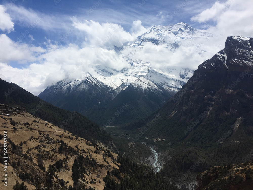 Fototapeta premium Amazing mountains landscape, high mountains, freedom