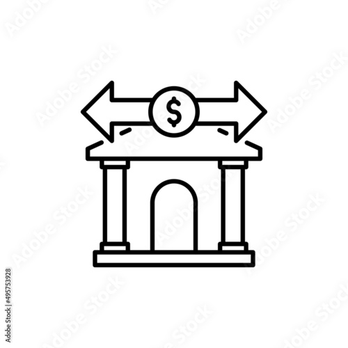 Bank Transaction icon in vector. logotype