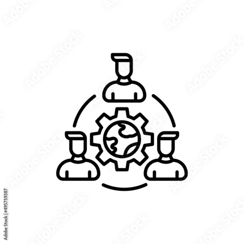 Outsourcing icon in vector. logotype