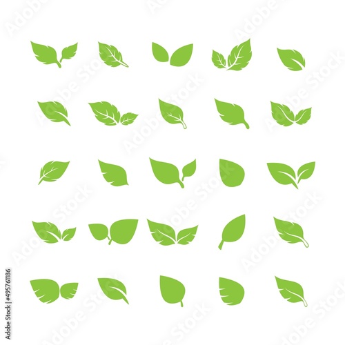 Wallpaper Mural unique green leaf symbol logo vector complete collection bundle Torontodigital.ca