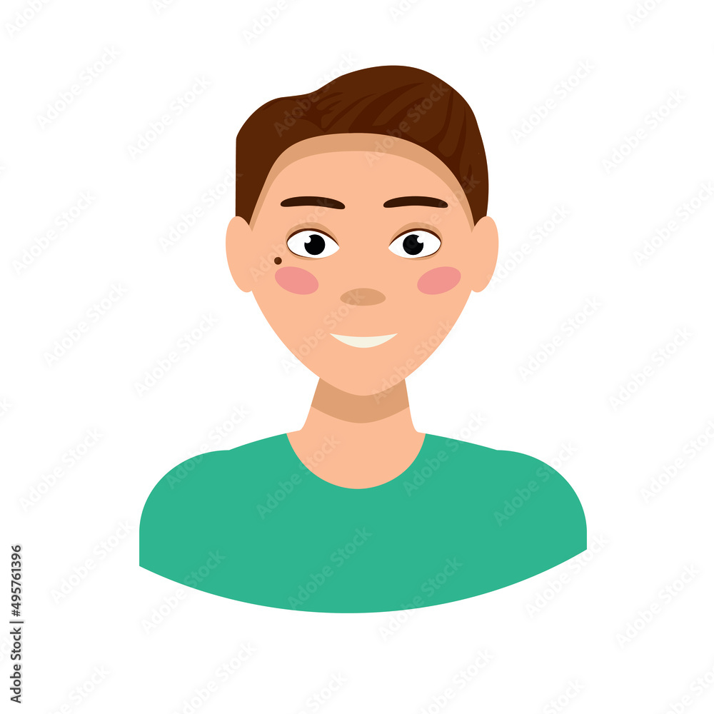 people avatar. A young man . Vector illustration in flat style people avatar. A young man . Vector illustration in flat style