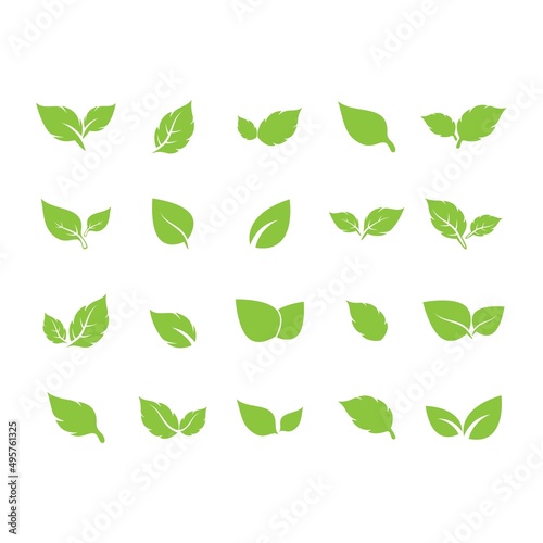 Wallpaper Mural unique green leaf symbol logo vector complete collection bundle Torontodigital.ca