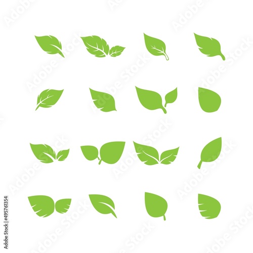 Wallpaper Mural unique green leaf symbol logo vector complete collection bundle Torontodigital.ca