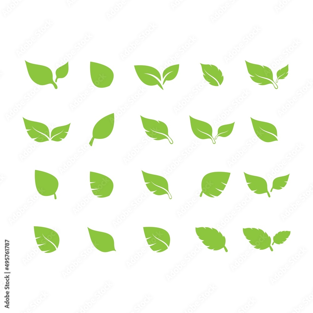 unique green leaf symbol logo vector complete collection bundle unique green leaf symbol logo vector complete collection bundle
