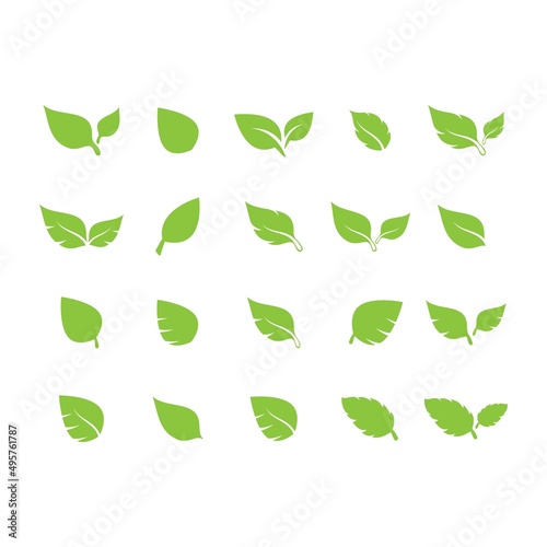 Wallpaper Mural unique green leaf symbol logo vector complete collection bundle Torontodigital.ca