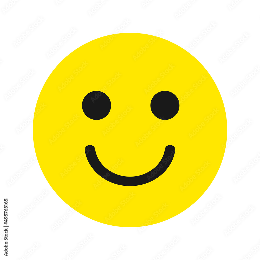 Smiling yellow emoticon for apps and websites Smiling yellow emoticon for apps and websites