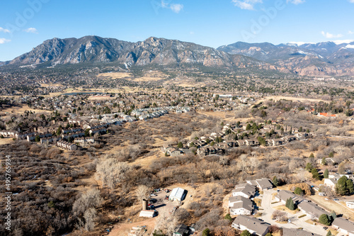 Aerial view Colorado Denver Suburbs