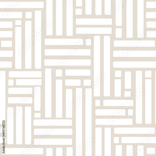 Aesthetic Contemporary printable seamless pattern with abstract Minimal elegant line brush stroke shapes and line in nude colors.