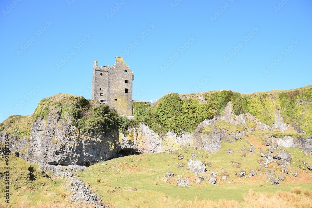 Gylen Castle, a ruin on the island of Kerrera, which is near Oban in Argyll, Scotland