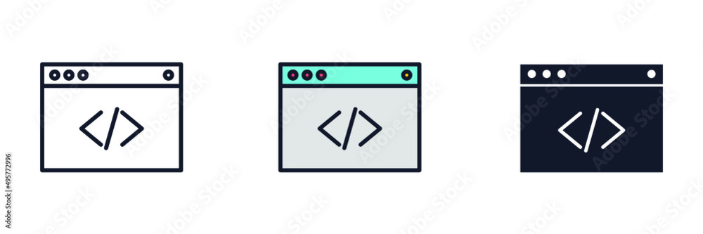 coding icon symbol template for graphic and web design collection logo vector illustration coding icon symbol template for graphic and web design collection logo vector illustration