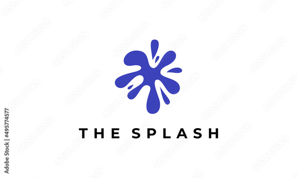 vector graphic illustration logo design for abstract pictogram splash in blue color vector graphic illustration logo design for abstract pictogram splash in blue color