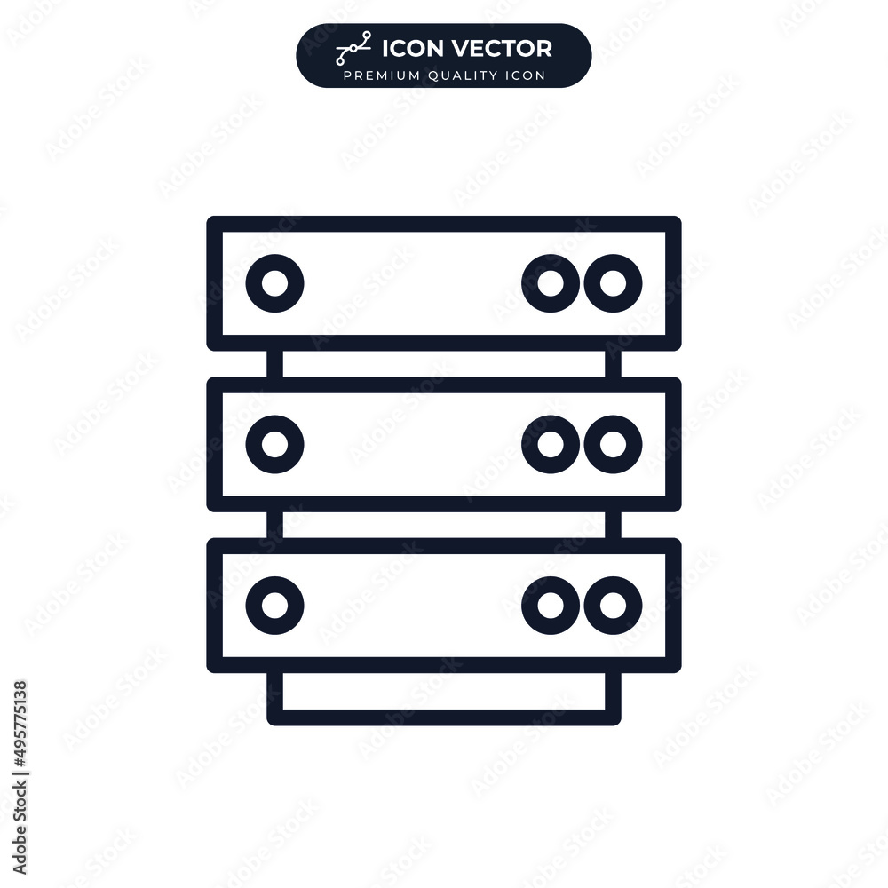 Database, Server icon symbol template for graphic and web design collection logo vector illustration Database, Server icon symbol template for graphic and web design collection logo vector illustration