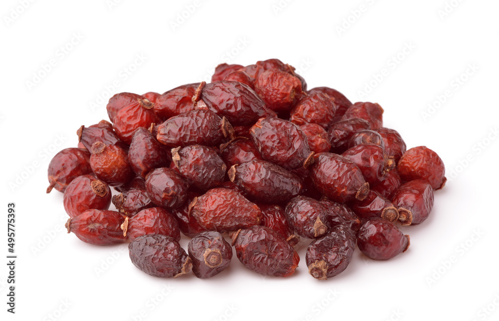 Pile of dried rose hips