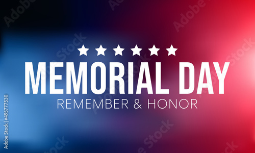 Memorial Day is observed each year in May. it is a federal holiday in the United States for honoring and mourning the military personnel who have died in the performance of their military duties.