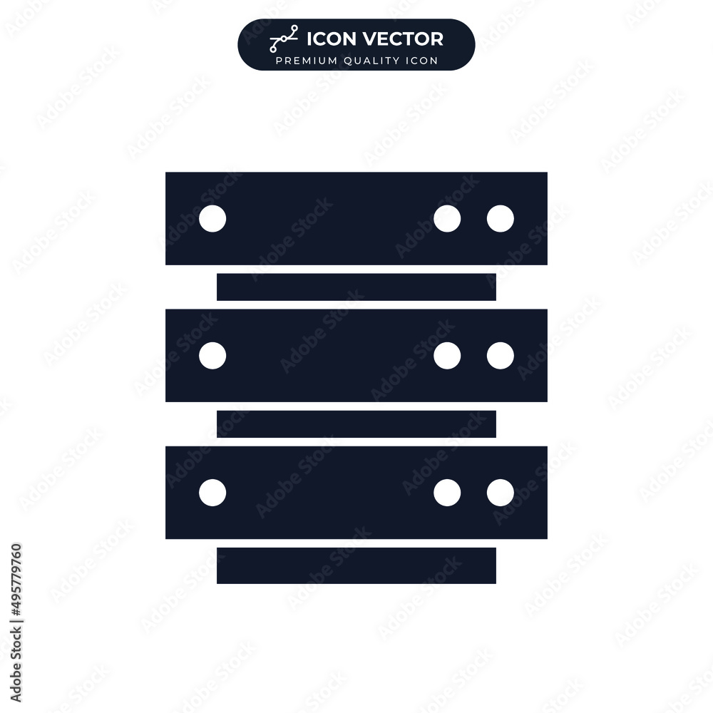 Database, Server icon symbol template for graphic and web design collection logo vector illustration Database, Server icon symbol template for graphic and web design collection logo vector illustration