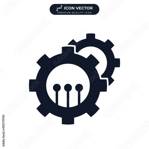 gear setting icon symbol template for graphic and web design collection logo vector illustration © keenan