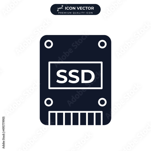 ssd icon symbol template for graphic and web design collection logo vector illustration