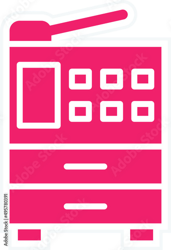 Vector Design Photocopier Icon Style