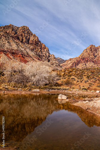 Sticker Las Vegas, Nevada, USA - February 24, 2010: Red Rock Canyon Conservation Area