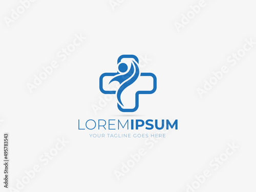 Medical healthy clinic logo concept