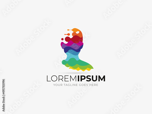 Brain creative mind learning icons logos symbols
