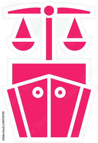 Vector Design Maritime Law Icon Style