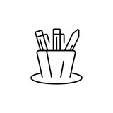 Pencil stand icons  symbol vector elements for infographic web