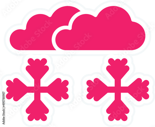 Vector Design Snowstorm Icon Style