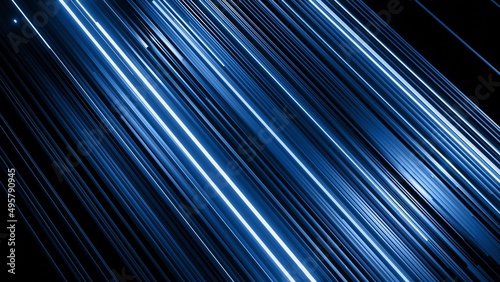 3d render. 3d abstract simple geometric background with blue blocks like light bulbs flashing neon lights. Creative simple motion design bg with 3d objects