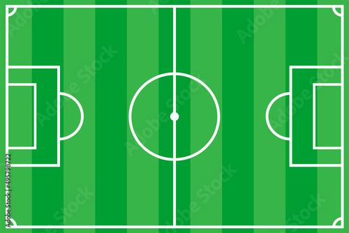 Football field, green grass in the stadium. Background green field and white line. Football field. Football in the stadium. Vector