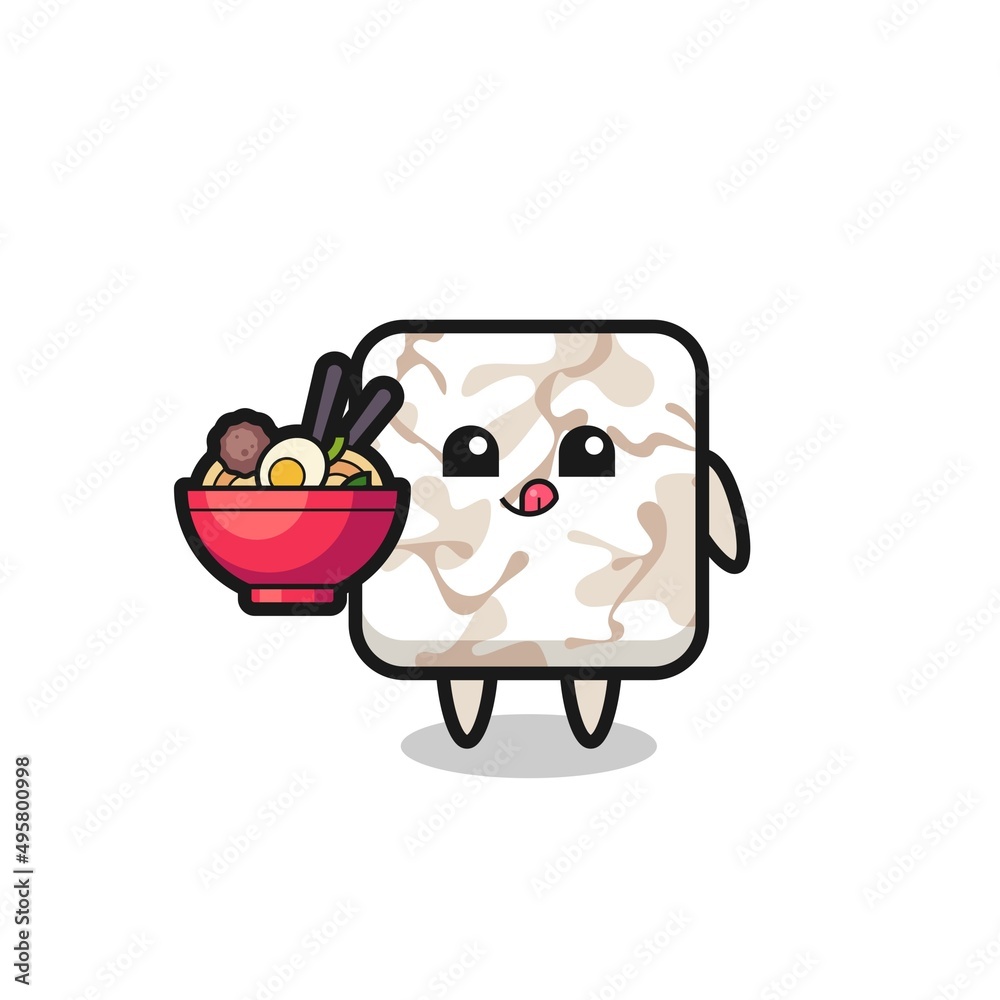 cute ceramic tile character eating noodles cute ceramic tile character eating noodles