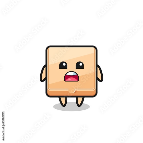 pizza box illustration with apologizing expression, saying I am sorry