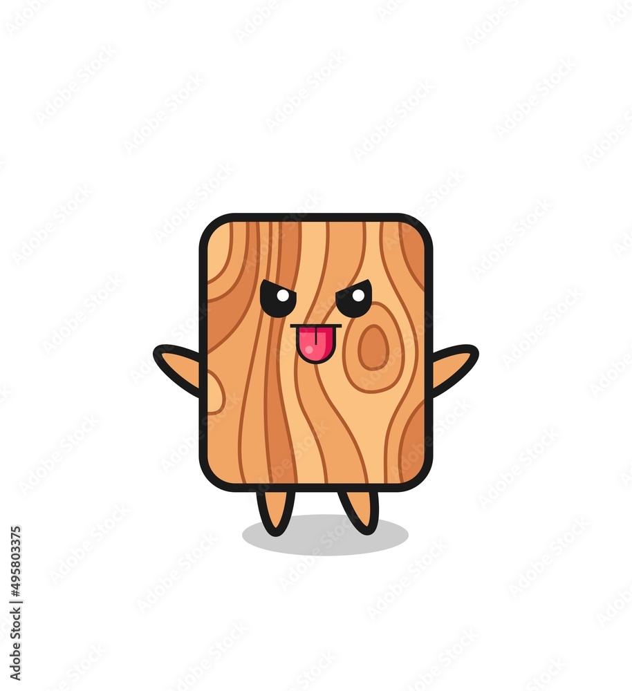 naughty plank wood character in mocking pose naughty plank wood character in mocking pose