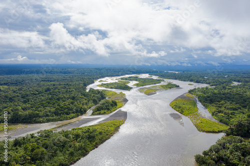 Pastaza river, seen from the viewpoint from the indichuris photo