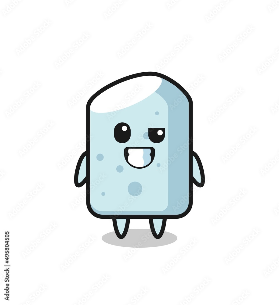 cute chalk mascot with an optimistic face cute chalk mascot with an optimistic face