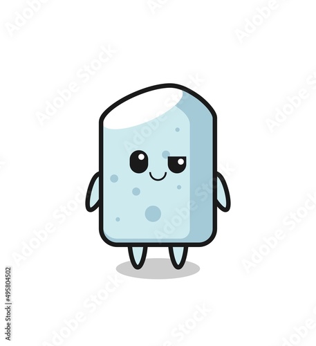 chalk cartoon with an arrogant expression