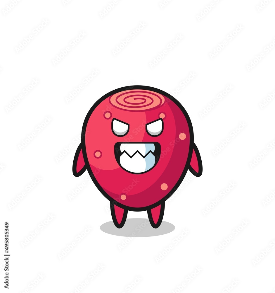 evil expression of the prickly pear cute mascot character evil expression of the prickly pear cute mascot character