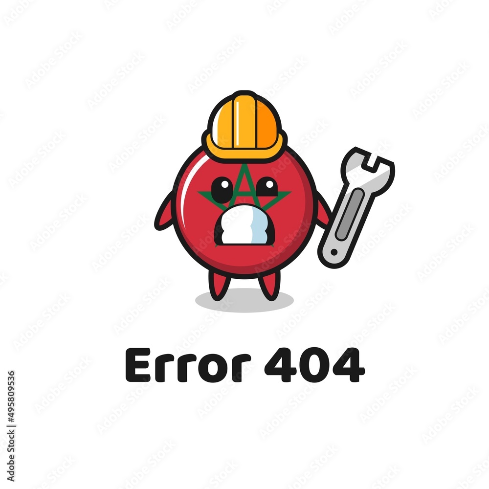 error 404 with the cute morocco flag mascot error 404 with the cute morocco flag mascot