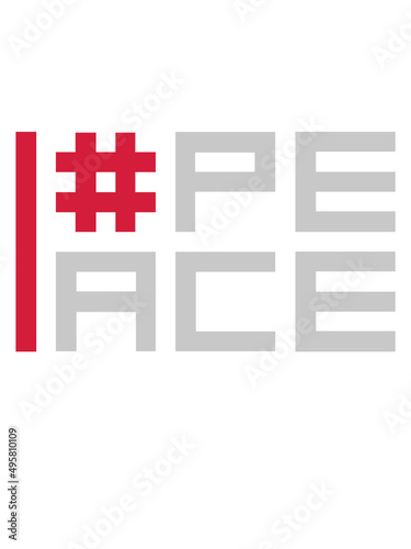 Balken Text Peace 
