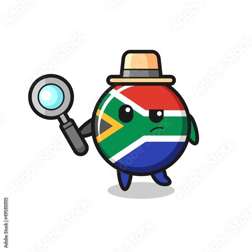 south africa flag detective character is analyzing a case