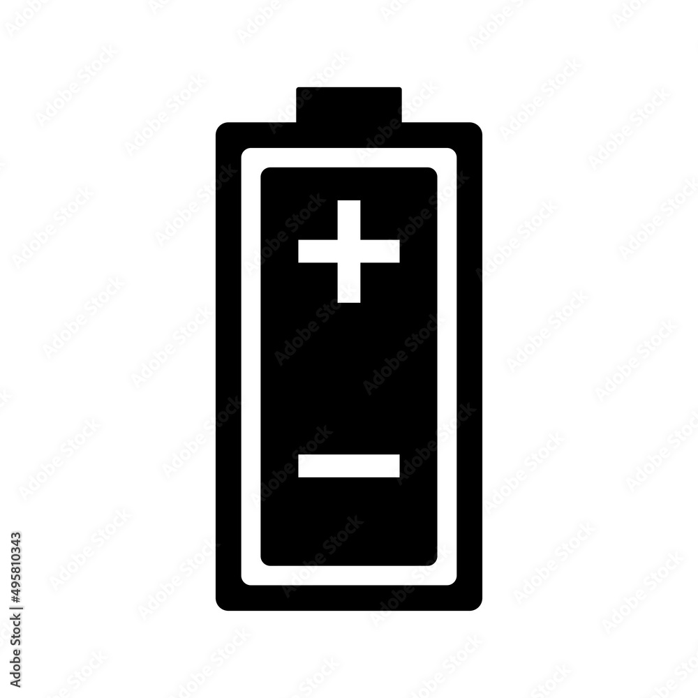 Battery Icon Vector Illustration. Flat Style Vector Illustration Battery Icon Vector Illustration. Flat Style Vector Illustration
